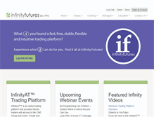 Tablet Screenshot of infinityfutures.com